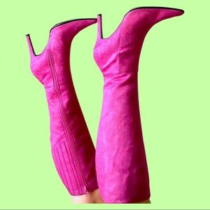 Vintage Hot Pink Knee High Boots